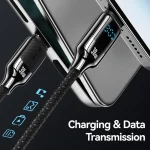 USAMS SJ741 30W USB-C / Type-C to 8 Pin Zinc Alloy Digital Display Fast Data Cable, Length: 1.2m, SJ741USB01, SJ741USB02 - Image 7