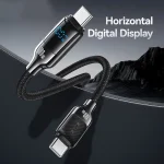 USAMS SJ742 100W USB-C / Type-C to USB-C / Type-C Zinc Alloy Digital Display Fast Data Cable, Length: 1.2m, SJ742USB01, SJ742USB02 - Image 2