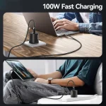 USAMS SJ742 100W USB-C / Type-C to USB-C / Type-C Zinc Alloy Digital Display Fast Data Cable, Length: 1.2m, SJ742USB01, SJ742USB02 - Image 3