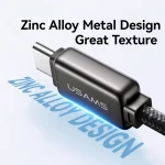 USAMS SJ743 30W USB-C / Type-C to 8 Pin Zinc Alloy Fast Data Cable, Length: 1.2m, SJ743USB01, SJ743USB02 - Image 3