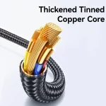 USAMS SJ743 30W USB-C / Type-C to 8 Pin Zinc Alloy Fast Data Cable, Length: 1.2m, SJ743USB01, SJ743USB02 - Image 4