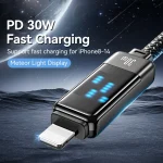 USAMS SJ743 30W USB-C / Type-C to 8 Pin Zinc Alloy Fast Data Cable, Length: 1.2m, SJ743USB01, SJ743USB02 - Image 6