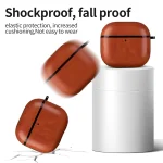 Leather Earphone Protective Case with Hook, For AirPods 4 - Image 4