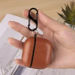 Leather Earphone Protective Case with Hook, For AirPods 4 - Image 5
