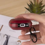 Leather Earphone Protective Case with Hook, For AirPods 4 - Image 6