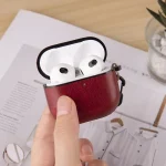 Leather Earphone Protective Case with Hook, For AirPods 4 - Image 7