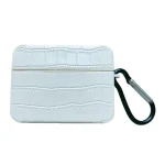 Crocodile Pattern Square Leather Earphone Case, For AirPods 4, For AirPods Pro 2