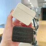 Crocodile Pattern Square Leather Earphone Case, For AirPods 3, For AirPods Pro - Image 3