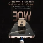 TOTUDESIGN HC-9 30W USB-A to Type-C GaN Fast Charger, EU Plug with Type-C to Type-C Cable, EU Plug with Type-C to 8 Pin Cable, UK Plug with Type-C to Type-C Cable, UK Plug with Type-C to 8 Pin Cable - Image 2