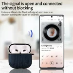 Nylon Waterproof Wireless Earphone Case with Hook, For AirPods 4 - Image 3