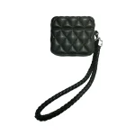 Down Coat Texture PU Earbuds Box PC Case with Lanyard, For AirPods 3, For AirPods Pro