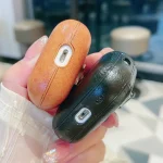 Crazy Horse Texture PU Earbuds Box PC Case with Hook, For AirPods 4 - Image 4