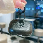 Crazy Horse Texture PU Earbuds Box PC Case with Hook, For AirPods 4 - Image 5