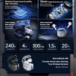 REMAX Gamebuds G5 Thunder Zinc Alloy Noise Reduction Wireless Bluetooth Music Earphones, Gamebuds G5 Black, Gamebuds G5 Silver - Image 5