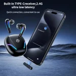 REMAX Gamebuds G7 2.4G Gaming TWS Stereo Wireless Bluetooth Earphones with Breathing Light, Gamebuds G7 Black, Gamebuds G7 White - Image 3