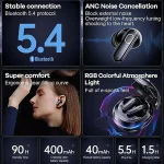 REMAX GameBuds G9 ANC Noise Reduction Gaming Wireless Bluetooth Earphones, Gamebuds G9 Black, Gamebuds G9 Silver - Image 6