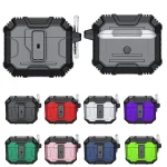 Non-slip TPU+PC Shockproof Earphones Case with Hook, For AirPods 4 - Image 2