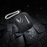 Carbon Fiber Texture TPU Shockproof Protective Earphone Case with Hook, For AirPods 4 - Image 4