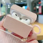 Litchi Texture Leather Sticker Earphones Protective Case, For AirPods 4, For AirPods Pro 2 - Image 2