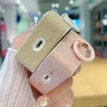 Litchi Texture Leather Sticker Earphones Protective Case, For AirPods 4, For AirPods Pro 2 - Image 3
