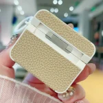Litchi Texture Leather Sticker Earphones Protective Case, For AirPods 4, For AirPods Pro 2 - Image 4