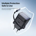 DUZZONA T10 PD 65W GaN Mini Type-C / USB-C Fast Charger with Cable, T10, EU Plug - Image 7