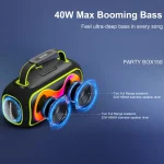 HOPESTAR Party Box 150 40W Outdoor Portable IPX5 Waterproof Bluetooth Speaker - Image 5