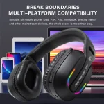 Bluetooth 5.4 Head-mounted RGB Wireless Bluetooth Gaming Headset With Transmitter, GT100 - Image 8