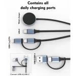 U33 1m PD100W USB-A / USB-C All in 1 Multifunctional Fast Charging Cable - Image 12