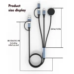 U33 1m PD100W USB-A / USB-C All in 1 Multifunctional Fast Charging Cable - Image 13