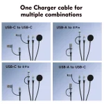 U33 1m PD100W USB-A / USB-C All in 1 Multifunctional Fast Charging Cable - Image 5