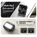 awei T56 ANC Noise Reduction Wireless Bluetooth Earphone with LED Touch Screen - Image 5