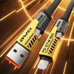 awei CL-226 65W USB/Type-C to 8 Pin/Type-C 4 in 1 Fast Charging Data Cable, Length: 1m, CL-226(Black + Yellow) - Image 2