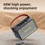 Zealot MT01M Retro Card Portable Wireless Bluetooth Speaker with Microphone, MT01 + 1 Mic - Image 4