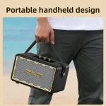 Zealot MT01M Retro Card Portable Wireless Bluetooth Speaker with Dual Microphones, MT01 + 2 Mic - Image 8