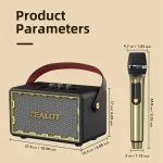 Zealot MT01M Retro Card Portable Wireless Bluetooth Speaker with Dual Microphones, MT01 + 2 Mic - Image 10