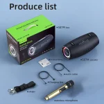 Zealot S87M 80W Portable Outdoor RGB Bluetooth Speaker with Microphone, S87 + 1 Mic - Image 12