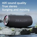 Zealot S87M 80W Portable Outdoor RGB Bluetooth Speaker with Microphone, S87 + 1 Mic - Image 5