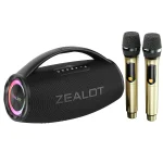 Zealot S97M 80W Outdoor Portable RGB Bluetooth Speaker with Dual Microphones, S97 + 2 Mic