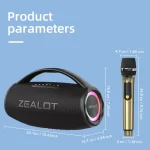 Zealot S97M 80W Outdoor Portable RGB Bluetooth Speaker with Dual Microphones, S97 + 2 Mic - Image 11