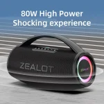 Zealot S97M 80W Outdoor Portable RGB Bluetooth Speaker with Dual Microphones, S97 + 2 Mic - Image 3