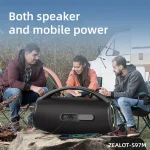 Zealot S97M 80W Outdoor Portable RGB Bluetooth Speaker with Dual Microphones, S97 + 2 Mic - Image 10