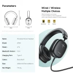 awei AT6 Wireless Bluetooth V5.4 Hi-Fi Stereo Headphones - Image 3