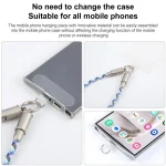 Type-C to Type-C Data Charging Cable Wrist Strap Phone Short Lanyard - Image 2