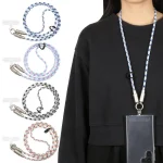 Type-C to Type-C Silicone Data Charging Cable Crossbody Phone Long Lanyard - Image 2