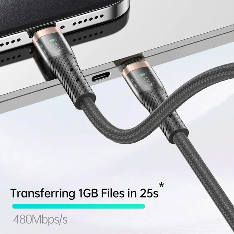 EDA0075163_B2.webp awei CL-229C Type-C to Type-C 100W with Chip Braid Fast Data Charging Cable, CL-229C 1.2m - Image 3