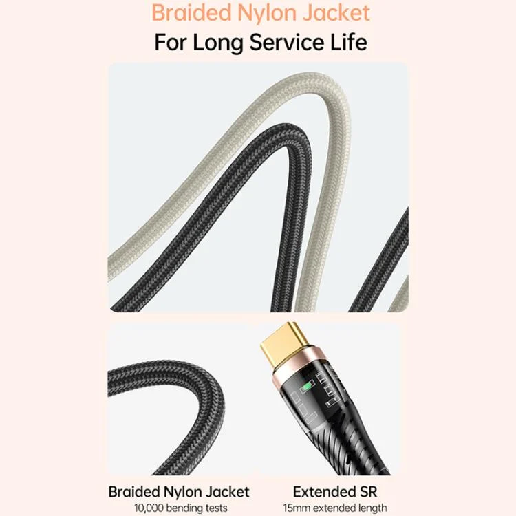 EDA0075163_B6.webp awei CL-229C Type-C to Type-C 100W with Chip Braid Fast Data Charging Cable, CL-229C 1.2m - Image 7