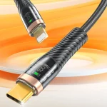 awei CL-229i Type-C to 8 Pin 27W with Chip Braid Fast Data Charging Cable, CL-229i 1.2m - Image 2