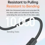 awei CL-229i Type-C to 8 Pin 27W with Chip Braid Fast Data Charging Cable, CL-229i 1.2m - Image 5