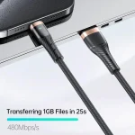 awei CL-229L USB A to 8 Pin Braid Fast Data Charging Cable, CL-229L 1.2m - Image 3